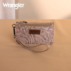 Wrangler Vintage Floral Velvet Printed Mini Zip card Case Wristlet