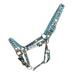 Teal Aztec Triangle Print Halter