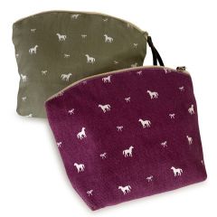 Spiced Equestrian Pony Print Makeup Bag