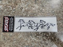 3 Running Horses Vinyl Sticker