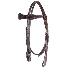 Wickett and Craig Basket Tooled Headstall 
