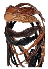 Wickett and Craig Floral Tooled Headstall