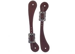Weaver Mens Shaped Oiled Harness Leather Spur Straps