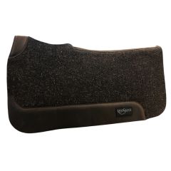 Reinsman Square Wool Contoured Pad - Dark Brown - 3/4"