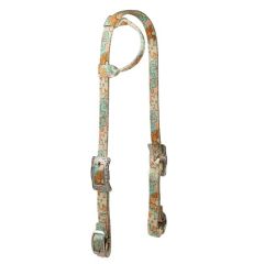 Weaver Poly Patterned Headstall-Retro Flowers