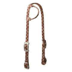 Weaver Poly Patterned Headstall-Brown Stitch-BNST