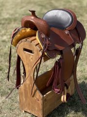 Dale Rodrigez Spider Stamped Trail Saddle #3907