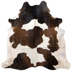 Brazilian Brown and White Cowhide Rug - 42
