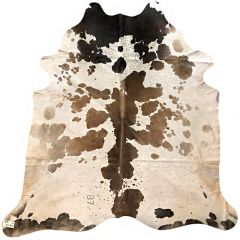 Brazilian Brown and White Cowhide Rug - 62