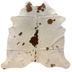 Brazilian Brown and White Cowhide Rug - 76
