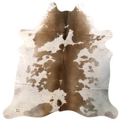 Brazilian Brown and White Cowhide Rug - 86