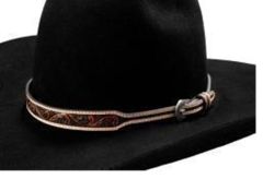 3D Hatband 3/4-1/2 Scrolling Embossed Brown
