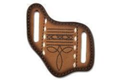 3D Knife Sheath Pancake Boot Stitch Brown