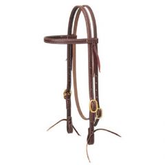 Weaver Working Tack Browband Headstall, 5/8", Solid Brass 