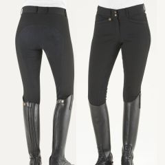 Ovation® Celebrity Slim Secret EuroWeave™ DX Front Zip Full Seat Breeches-Black-28-40