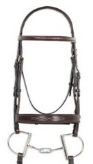 Ovation® Classic Collection- Fancy Raised Comfort Crown Wide Noseband Bridle with Fancy Raised Laced Reins