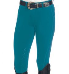 Ovation Ladies Aerowick Knee Patch Tight in Teal-XS-2X 