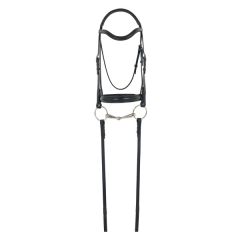 Camelot® Gold RCS™ Snaffle Dressage Bridle with Crank Noseband and Reins