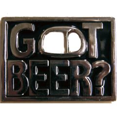 Got Beer? Belt Buckle Black