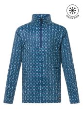 Kerrits Kids First Level Quarter Zip Stretch Fleece Tech Top - Lapis Bit