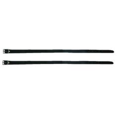 Mens Deluxe Extra Long Spur Straps 3/8"x20" Black