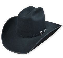 3X Black Cowboy Hat with ribbon edge by Hidalgo Hat Company