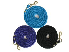 10' Poly Rope Lead With Brass Plated Snap