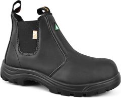 Tiger Men's Safety Steel Toe CSA Leather Work Boots - Black