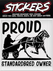 Can Pro Proud Standardbred Owner Bumper Sticker