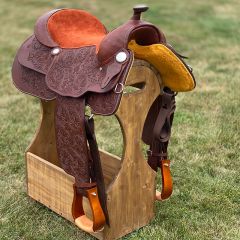 Billy Cook Pleasure Saddle with Floral Tooling BC9014 - hot oil or light - Tent Sale Special