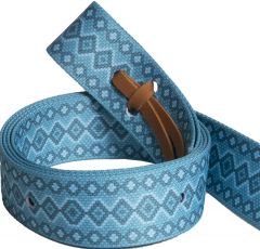 Snake Print Nylon Tie Strap-Turquoise 
