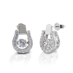 Kelly Herd Dancing Stone Stirrup Earrings