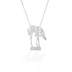 Kelly Herd Scratching Foal Pendant Necklace