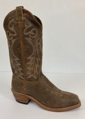 Abilene Brown Distressed Square Toe Women's Boots 