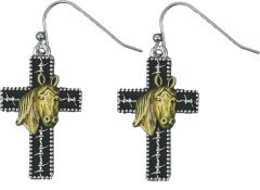 Cross with Horsehead Earrings by Taylor Brands