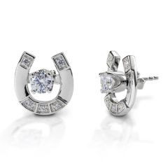 Kelly Herd Stud with Horseshoe Jacket Earrings