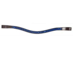 Valencia Blue Crystal Curved Browband