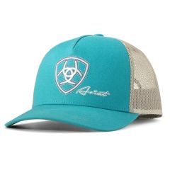 Ariat Ladies Cap Snap Back Shield Embroidered Turquoise