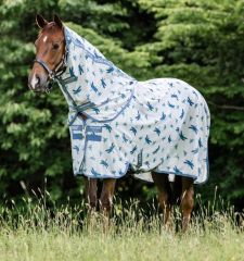 Amigo® Bug Rug Plus Fly Sheet - Dragonfly Print/Silver & Blue & Sage