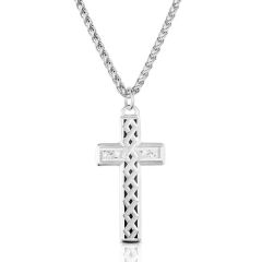 Montana Silversmith Woven Legacy American Made Cross Necklace