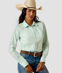 ARIAT Lds Team Kirby Shirt - Dusty Aqua