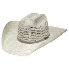 Twister Bangora Hat - Ivory and Grey