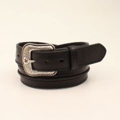 Men's Fancy Belt with Raised Leather