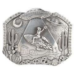 Blazin Roxx Ladies Buckle Cosmic Desert Scene Silver