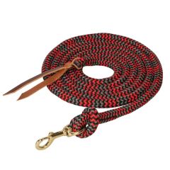 Poly Cowboy Lead with Bolt Snap -Black/Red/gray