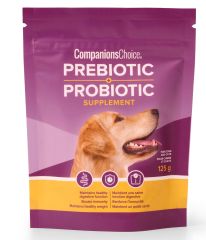 Companions Choice Prebiotic + Probiotic Pet Supplement 125g 