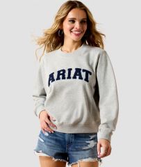 ARIAT Essential Crew Sweatshirt - Grey/NV
