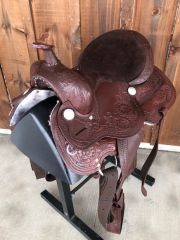 15" Floral Tooled Pleasure Saddle