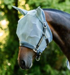 Amigo® Fly Mask - Heather Blue/Blue & Silver