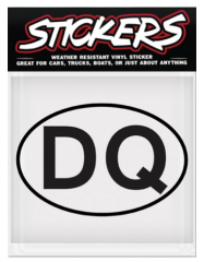 "DQ" Oval Bumper Sticker